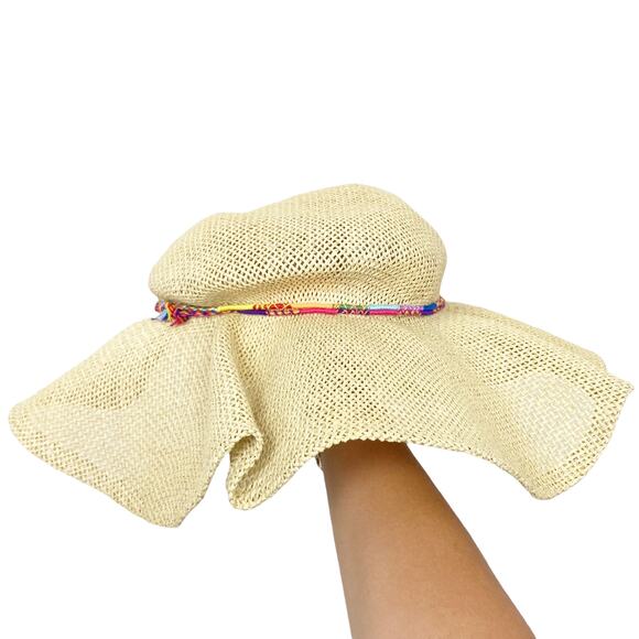 American Eagle Straw Floppy Beach Hat - Picture 2 of 6